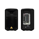 Behringer EUROPORT EPS500MP3 Ultra-Compact 500 Watt 8 Channel Portable PA System with MP3 Player, Reverb and Wireless Option, Black