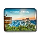 Nogytize Crystal Glass Fridge Magnets for Yosemite Glacier Point California USA Travel Souvenir Collectibles Rectangle Funny for Kitchen Gift Home Decoration Office Whiteboard Landmark