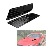 1 set (2 pieces) of car mods accessories for bonnet vents, compatible for Renault Megane 4 RS 2016-2022,Car exterior accessory,Stylish design (Black)