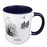 Personalised Shooting Mug Gift - Present for Hunting Lovers - Gifts for Hunt Members - Personalised Hobby Mug - Country Style Mug (Navy)