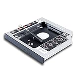 2nd HDD SSD Caddy SATA 3 Second Solid State Drive Enclosure for Dell Inspiron 17R 15R Series 5720 7720 N7010 N7110 7220 7720 5521 5520 N5010 N5110 Laptop, CD DVD Optical Bay Adapter Replacement