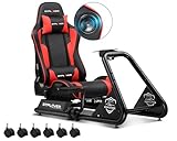 GTPLAYER Racing Simulator Cockpit with Seat, Sim Racing Cockpit Multi-function Adjustable Gaming Wheel Stand for G25 G27 G29 G920 G923 T300 PS5 PS4 Xbox, Without Wheel, Shifter & Pedals