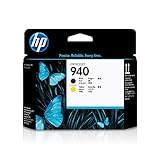 HP C4900A 940 Original Printhead, Black and Yellow, Pack of 1