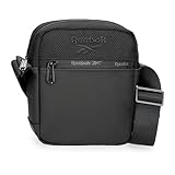 Reebok Roger Black Shoulder Bag 15 x 19.5 x 6 cm, Polyester, with Synthetic Leather Details, by Joumma Bags