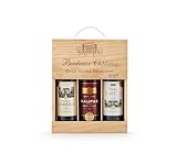 Laithwaites Gold Medal Bordeaux Chateaux Trio Red Wine Gift Set in Wooden Gift Box, Case of 3 Bottles, 75cl - French Merlot Based Blends, Château Garriga, Château de Maupas & Château Belle Cure