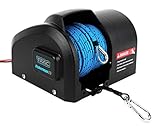 Camco TRAC-Outdoor Products Fisherman 25-G3 Electric Anchor Winch - Anchors Up to 25 lb. - Includes 100-feet of Pre-Wound Anchor Rope with Use (69002), Black