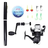ShawFly Pen shape Fishing Rod Reel Combo Set Mini Telescopic Portable Pocket Pen Fishing Rod Pole 25m Fishing Line fishing Lures Kit& Accessories