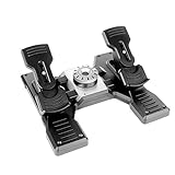 Logitech G Saitek PRO Flight Rudder Pedals, Professional Simulation Pedals with Toe Brake, Non-Slip, Precise Fluid Control, Ajustable Tension Dial, PC - Black