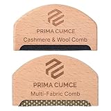 Prima Cumce Cashmere Comb – Wooden Comb for Knits, Cashmere and Fine Wool Sweaters – Wooden Fabric Shaver Fuzz Remover with Copperhead – Manual Portable Depiller for Clothes, Fuzz, Bobbles (2 Pcs)