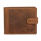 STARHIDE Vintage Mens Leather Wallet | RFID Blocking Bifold Card Protection Wallet | ID Card Holder & Coin Pocket | Gift Boxed | #1065 (Brown)