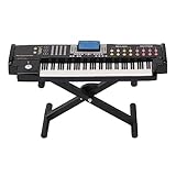 Tissting Miniature Electronic Organ with Bracket Musical Instrument Electronic Keyboard Model Electone Christmas Ornament Musical Instruments Accessories (16.3x5.2x9.3cm/6.4x2x3.7 Inch)