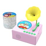 Record Player For Children - 96 Music Cards Gramophone, Vintage Sound Box, Interactive Audio Toy | Classic Phonograph Player For Kids Boys Girls Nursery Travel Classroom Gift Boys Girls