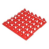 Egg Flats Egg Tray Holder Turnover Basket Plastic 30 Egg Tray Supplies Eggs Crates Holder Poster 5 Egg Rack 30 Cell 5Pcs Egg Baskets (Red)