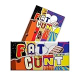 2 x Fat Cunt Funny Chocolate Novelty Wrappers Insults Joke Valentines Fathers Mothers Day Birthday Secret Santa Gift Present Rude (Chocolate Bar Not Included)