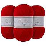 Utopia Crafts DK Double Knitting Yarn 3X 100g (Red)