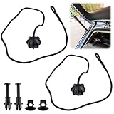 kclkda 1 Pair Car Rear Parcel Shelf Cords with 2pcs Buckle, Parcel Shelf String for VW Golf Audi Skoda Hatchback Models Interior Tonneau Cover Strap Cord Hanging Rope Car Auto Trunk Shelf Replacement