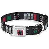Buckle-Down Dog Collar Seatbelt Buckle Star Wars Darth Vader Utility Belt Bounding3 Black Grays Reds 18 to 32 Inches 1.5 Inch Wide, Multi Color (DC-SB-SWBBV-WSW141-1.5-L)