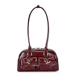 Makukke Handbag Women Smal Shoulder Bag, PU Leather Y2K Shoulder Bag with Bow Cute Ita Bag Japanese Aesthetic Bag for Women Dating Party Shopping