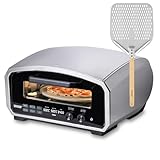 Unold Enzo 500°C Pizza Oven 68916 - Indoor and Outdoor IPX4 - Electric Neapolitan Pizza Maker - Up To 12" with 33cm Rotating Pizza Stone - Adjustable Timer - Includes Pizza Peel - 2100W -240V