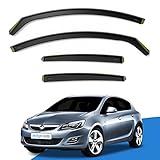 EdgeVisors Wind Deflectors | Fits: Vauxhall Astra J MK6 (2009-2015) 5 Door Hatchback/Saloon 4pc Set | In-Channel Rain Guards for Wind, Rain & Sun Protection, Easy Installation - Tinted