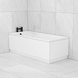 1500 x 700mm Designer Single Ended Bathtub Acrylic Square Bathroom Square White Soaking Bath Tub - Cesar