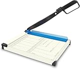 A4 Paper Cutter, 12 Inch Titanium Paper Trimmer Scrapbooking Tool, Heavy Duty Guillotine Paper Trimmer, 12 Sheet Capacity Guillotine Paper for Cutter, Cardstock Crafts, Coupon, Label & Photo-Metal