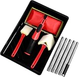 7 Inch Paint Pad Set, Paint Pads for Walls and Ceilings with 124cm Extension Pole & Paint Tray, Paint Pads for Decorating, Paint and Decorating Tools, Paint Edging Tool for Wall Corner Wooden Decks