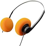 Gowxs Orange Retro Over-Ear Headphone,Vintage Feelings Headphone,Retro Lightweight Earphones,Hi-Fi Stereo Earphone Headset,for Most Mobile Phones Playback Pevices Headphones and Earbuds
