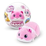 Pets Alive Hamstermania Pink by ZURU Hamster, Electronic Pet, 20+ Sounds Interactive, Hamster Ball Toy for Girls and Children, (Pink)
