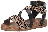 Blowfish Malibu Women's Fandie Sandal, Sand Pixie Leopard/Black Dyecut, 4 UK