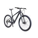 HJBFVXV Bikes Carbon fiber mountain bike speed mountain bike adult men outdoor riding(Color:Schwarz,Size:26x17)