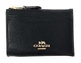 COACH Women's Mini Skinny ID Case (Crossgrain Leather, Black), Black, Classic