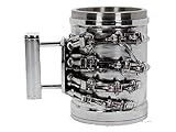 Nemesis Now B4656N9 Terminator 2 Tankard 17cm, Resin w/Stainless Steel Insert, Silver