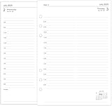 Orgnizme 25-26 Diary Refill A5 Size, Day on One Page, July 2025 to June 2026, Compatible with Filofax A5 Organiser, 148 x 210mm