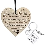 Friusate Dog Memorial Key Ring - Paw Prints Pet Sympathy Gift Keychain for Pet Loss Remembrance