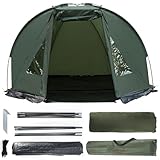 Magic3org Carp Fishing Bivvy Tent 1-2 Man Easy Install Windbreak Lightweight Day Shelter from Rain with Ground Sheet Carry Bag for All Weather Fishing Trip