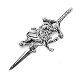 The Scotland Kilt Company Scottish Men's Steel Rampant Lion Design Claymore Kilt Pin for Kilts - Durable, Rust Resistant, Secure Clutch Decorative Pin