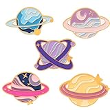 4 Pieces Planet pin badge Astronaut Brooch Explore Space Badge Pin Cartoon Enamel Pin Set for Clothes bags Jacket Decoration Space Star Planet Enamel Pins Explore Space Universe Planet Brooches