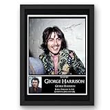 Everything But That George Harrison Signed Autograph Print Poster Black Framed Mounted Wall Art (10x12) Actor Artwork for Home & Office Decor Gift