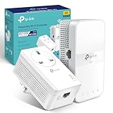TP-Link TL-WPA7617 KIT AV1000 Powerline Adapter WiFi Extender, WiFi 1200Mbps, Ethernet Ports, Powerline WiFi Extender, Powerline Network Adapters, Plug & Play, 4K video streaming & Online Gaming