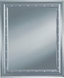 Kristall-Form Vigo 61040156 Faceted Mirror 50 x 60 cm with Plastic Edges and Rivet Heads Chrome-Plated