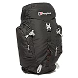 Berghaus Arrow 30 Litre Rucksack | Compact, Breathable Backpack, Travel and Camping Bag | Rain Cover Backpack, Black/Extrem Red, One Size