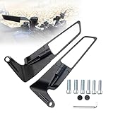 Xintre Motorcycle Mirrors Universal 10MM and 8MM Stealth Mirrors Motorcycle Wind Wing Side Mirrors Rotating Rear View Mirror Compatible with Duke 390 250 Yamaha MT-07 Kawasaki Z400 Z650 Z900 Z1000 etc