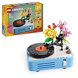 LEGO Creator 3in1 Record Player with Flowers Building Toy - Rebuilds Into a Radio Model or Microphone - Music Toys for 8+ Year Old Girls & Boys - Creative Gift Idea - 31172