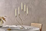 Statement Candelabra, Large Brass Candle Holder Tree, Rustic Candle Centrepiece, Large Brass Metal Candelabra, Dinner Candle Holder, Rustic Centrepiece, 5 x Dinner Candlestick Holder