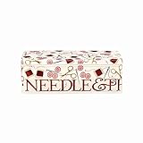 Emma Bridgewater - Crafting Long Deep Rectangular Storage Tin - 240 x 100 x 70mm Pink Steel