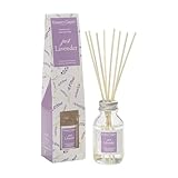 Just Lavender Fragrance Oil Reed Diffuser 100ml - Long Lasting Home Indoor Fragrance - with 8 Rattan Reeds
