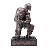Candy Creations On Cloud 9 Gone but Not Forgotten, Kneeling Soldier Memorial Statue for Fallen Military Heroes