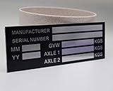 beyondcity VIN Serial ID TAG Plate Data Blank CAR Truck HOT Rod Equipment Trailer (140mm x 50mm)