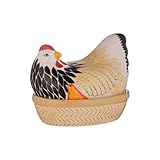 Mason Cash Mother Hen Egg Nest | Rustic Farm-Inspired Kitchen Tidy & Egg Storage | Decorative Ceramic Hen | Chip-Resistant Dolomite | 21cm